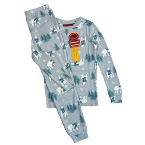 NWT Women’s Holiday #FAMJAMS Blue Polar Bear Pajamas